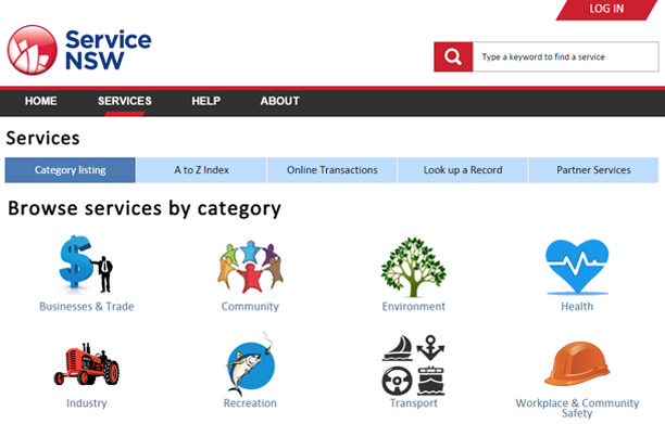 Screen Shot - Services web page